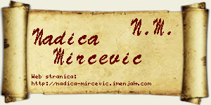 Nadica Mirčević vizit kartica